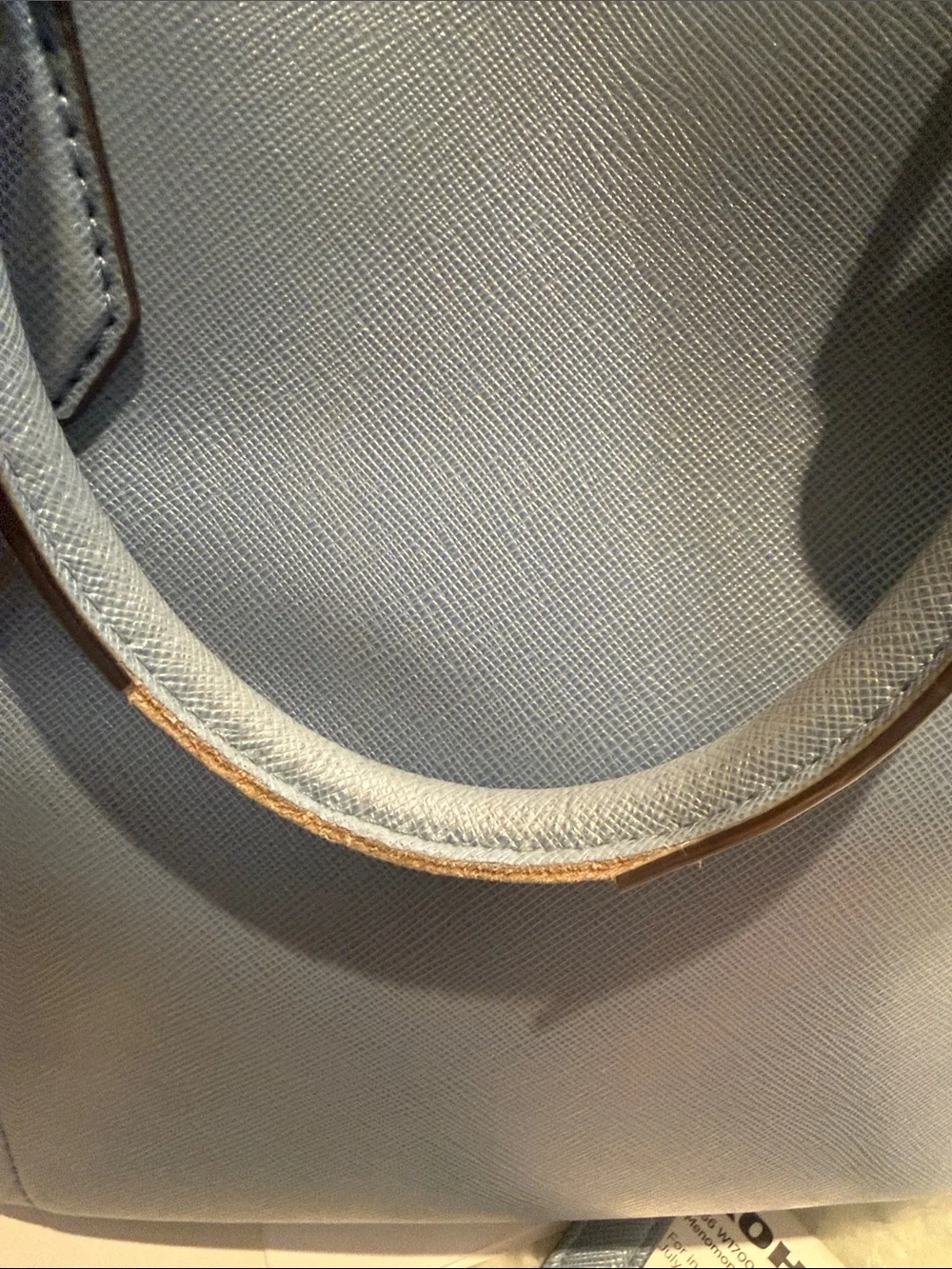 Michael Kors Dusty Blue Leather Shoulder Satchel